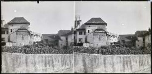 Montreux, Altstadt, Winzerhäuser gesehen von der Rue de la Gare