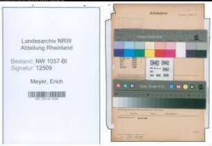 Entnazifizierung Erich Meyer , geb. 22.09.1912 (Reg.Sekretaer)