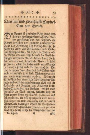 Das fünf und zwantzigste Capitel, Von dem Geruch