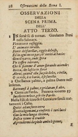 Osservazioni Della Scena Prima Dell' Atto Terzo