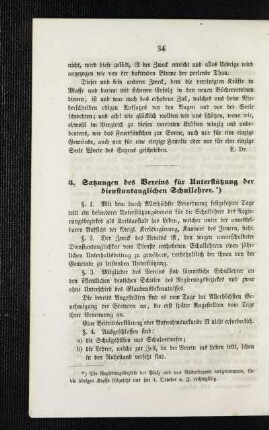Satzungen des Vereins für Unterstüzung der dienstuntauglichen Schullehrer