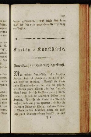 Karten- Kunststücke.