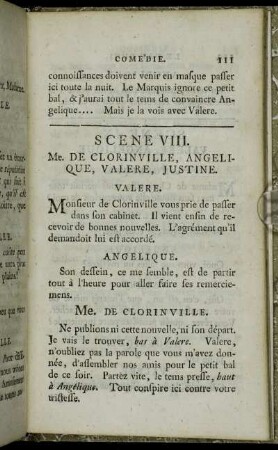 Scene VIII. Me. De Clorinville, Angelique, Valere, Justine