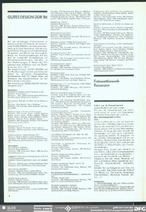 GUTES DESIGN DDR ’86 : GUTES DESIGN DDR ’86