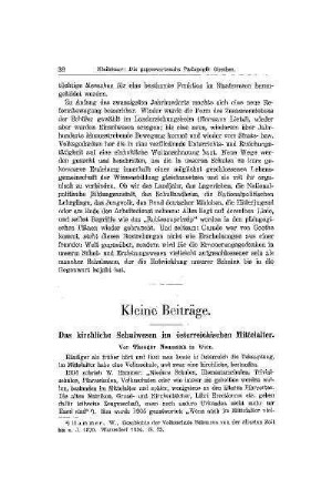 Das kirchliche Schulwesen im österreichischen Mittelalter