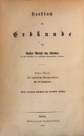 Handbuch der physischen Geographie