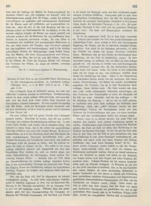421-424 [Rezension] Wernle, Paul, Einführung in das theologische Studium