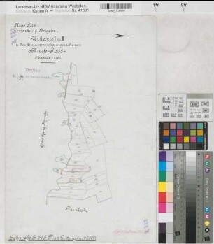 Schwefe (Welver), Zusammenlegung Schwefe, Urkarte I und II Borgeln Flur 2