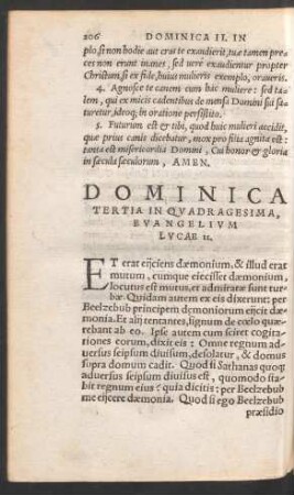 Dominica Tertia In Quadragesima ...