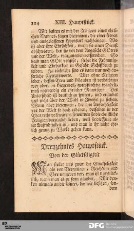 XIII. Hauptstück. Von der Glückseligkeit.