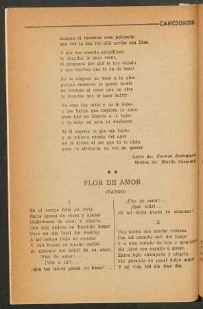 Flor de amor : (Tango)