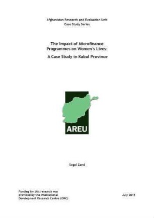 The impact of microfinance programmes on women's lives : a case study in Kabul province