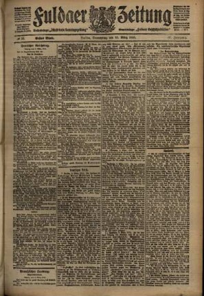Erste Ausgabe vom Donnerstag, den 10. März 1910.