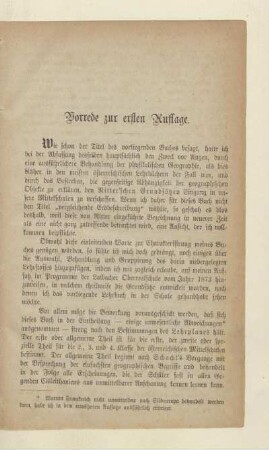 Vorrede zur ersten Auflage