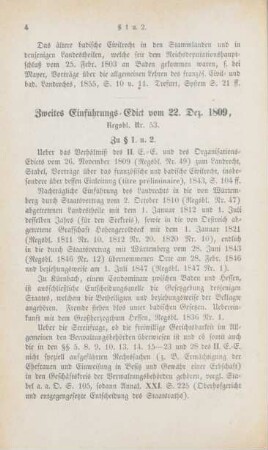 Zweites Einführungs-Edict vom 22. Dez. 1809, Regsbl. Nr. 53