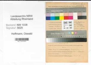 Entnazifizierung Oswald Hoffmann , geb. 25.03.1893 (Bahnbeamter)