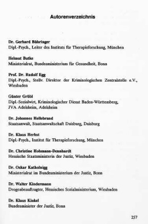 257-258, Autorenverzeichnis
