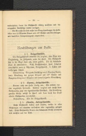 Neubildungen am Halse.