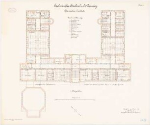 Chemisches Institut der Technischen Hochschule Danzig: Grundriss 2. OG 1:100