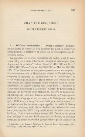 Chapitre cinquième