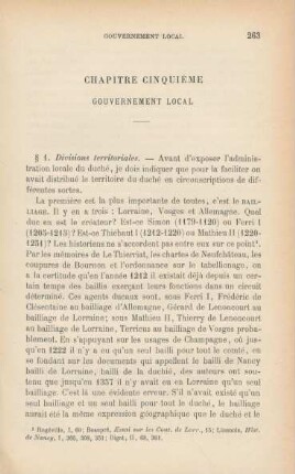 Chapitre cinquième