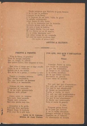 Por que, porque te espiantaste : Tango