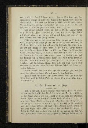 37. Die Spinne und die Fliege.