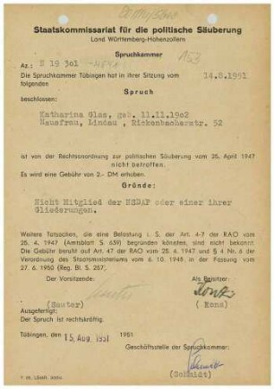 Glas, Katharina