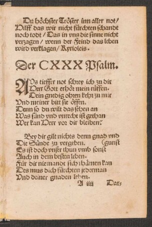 Der CXXX Psalm. ||