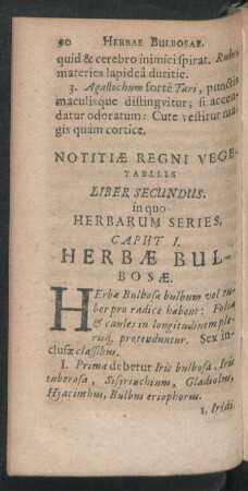 Liber Secundus. in quo Herbarum Series.