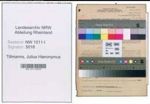 Entnazifizierung Julius Hieronymus Tillmanns , geb. 30.09.1894 (Autoverkaeufer)