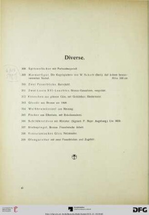 Diverse (Nr. 308-319)