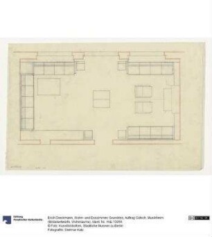 Wohn- und Esszimmer, Grundriss (Auftrag Götsch, Musikheim)