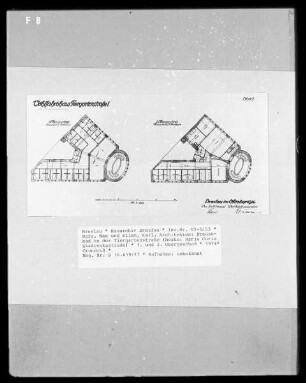 Ausführungsplan Brausebad: 1. und 2. Obergeschoß; Tiergartenstraße
