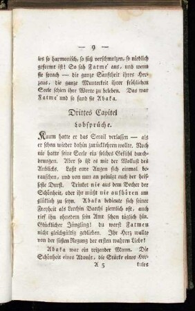 Drittes Capitel Lobsprüche.