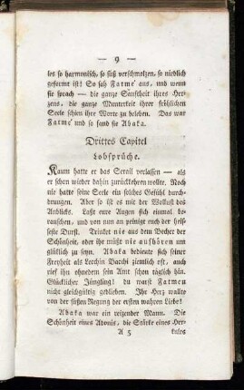 Drittes Capitel Lobsprüche.