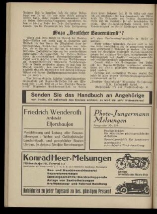 Wozu "Deutscher Bauerndienst"?
