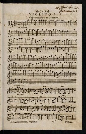 1-10, I. Vesperae solennes de Dominica