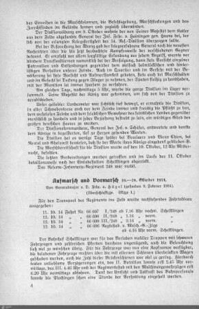 Aufmarsch und Vormarsch.