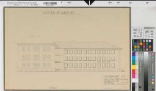 Soest, Amtsgericht und Gefängnis, Erweiterungsbau, Südseite, Ansicht, Baubestandszeichnung