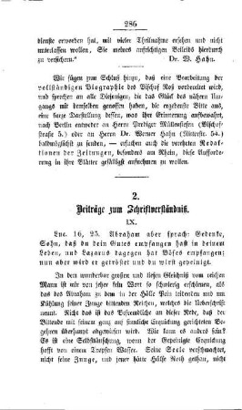 Beiträge zum Schriftverständniß