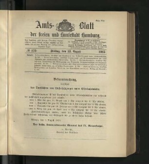 No. 175, 13. August 1915