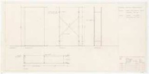 Ausstellung in der Orangerie im Schloss Charlottenburg, Berlin-Charlottenburg: Stellwände: Ansichten, Grundriss 1:10