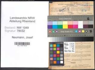 Entnazifizierung Josef Neumann , geb. 01.03.1901 (Ingenieur)