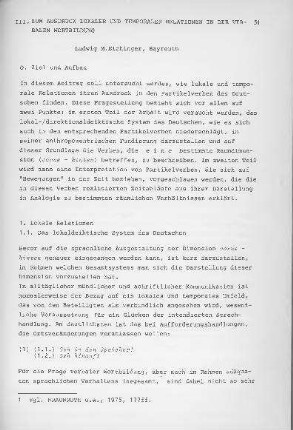 Zum Ausdruck lokaler und temporaler Relationen in der verbalen Wortbildung