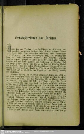 Ortsbeschreibung von Striesen