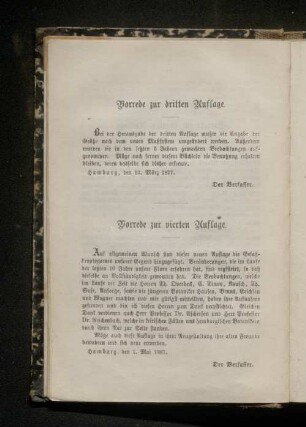 Vorrede zur dritten Auflage.
