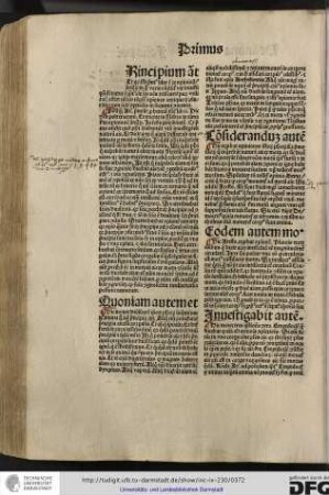 Postquam Arestotelis premisit prohemium istius libri, hic consequenter ponit tractatum et tractat in hoc libro de anima secundum opinionem antiquorum.