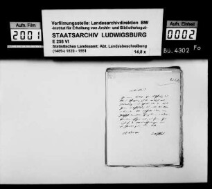 Historiographische Beiträge des Konrektors [Karl] Pfaff aus Esslingen zur OAB