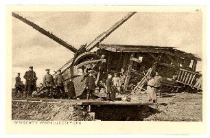 Der Krieg 1914/15 in Postkarten, 31. Reihe, Abt.: Belgien; Inhalt: Ypern und Umgebung: Nr. 307: Gesprengte Windmühle bei Ypern